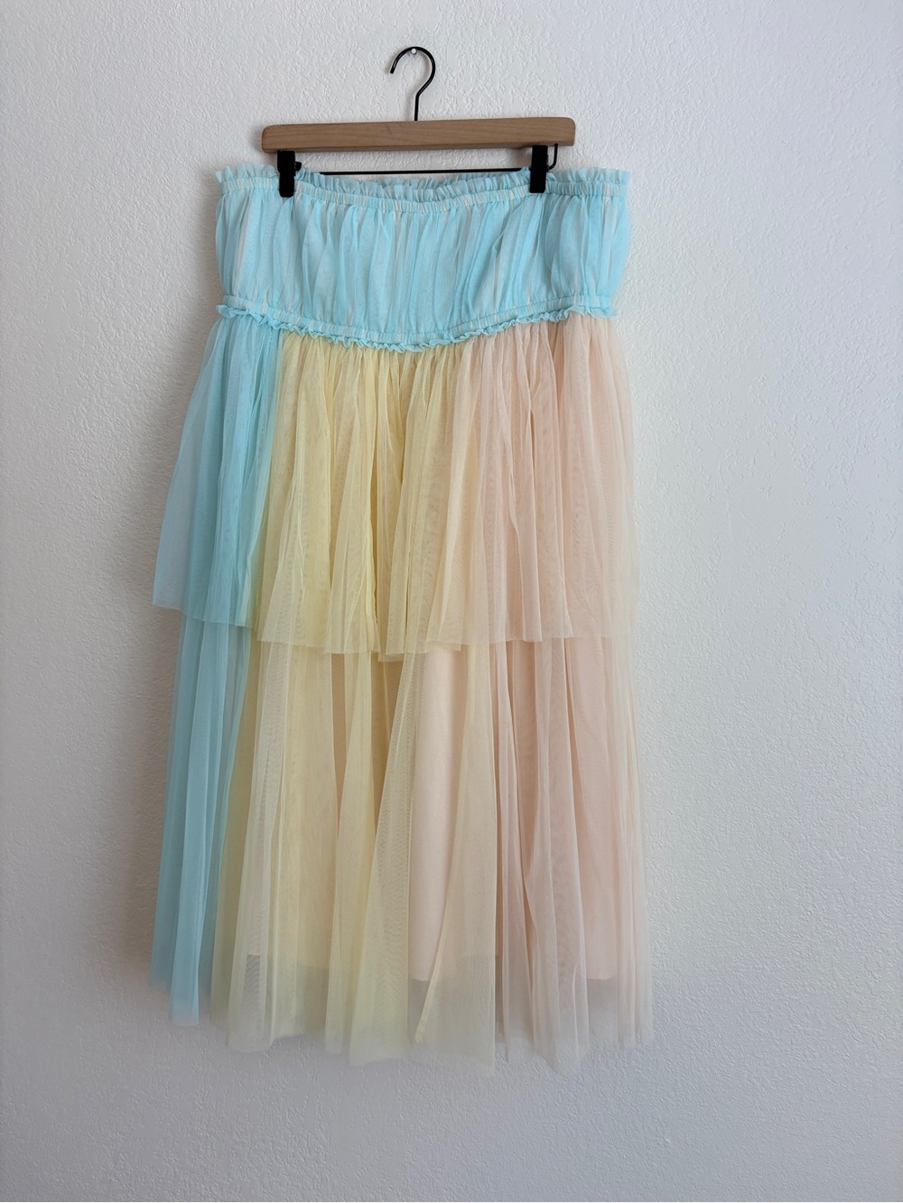 Anthropologie Pernille Rosenkilde Tulle Pastel Colorblock Dress - Picture 3 of 12